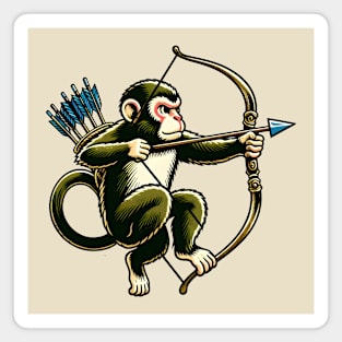 Hunting monkey Magnet